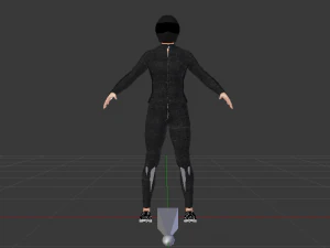 Woman Motorcyclist 3D Model
