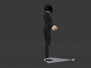 Woman Motorcyclist 3D Модель