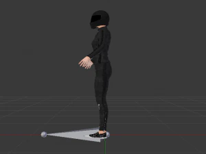 Woman Motorcyclist 3D Model