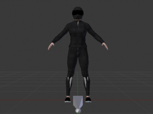 Woman Motorcyclist 3D Модель