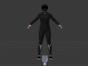 Woman Motorcyclist 3D Model