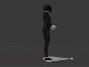 Woman Motorcyclist 3D Модель