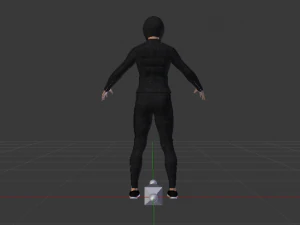 Woman Motorcyclist 3D Model