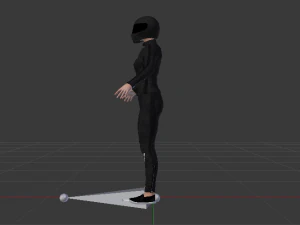 Woman Motorcyclist 3D Model