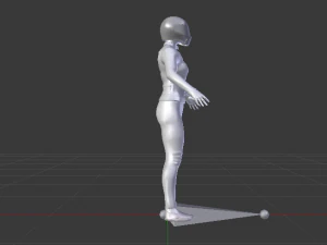 Woman Motorcyclist 3D Model