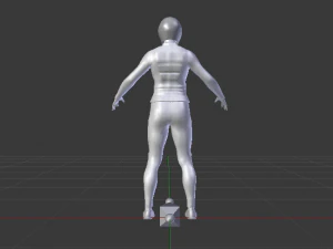 Woman Motorcyclist 3D Model