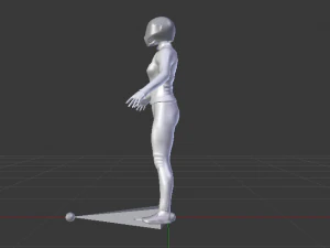 Woman Motorcyclist 3D Model