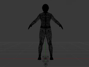 Woman Motorcyclist 3D Model