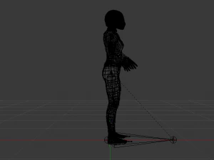 Woman Motorcyclist 3D Model