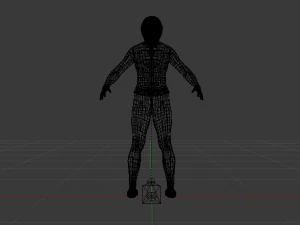 Woman Motorcyclist 3D Model
