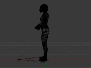 Woman Motorcyclist 3D Model