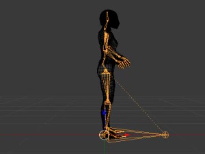 Woman Motorcyclist 3D Model