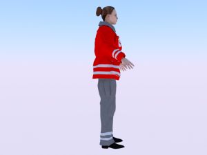 Woman Rescuer 3D Model