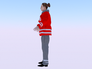 Woman Rescuer 3D Model