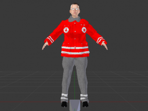 Woman Rescuer 3D Model