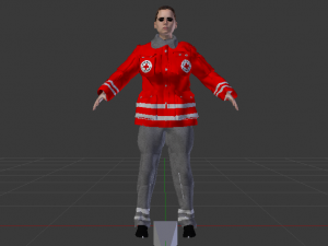 Woman Rescuer 3D Model