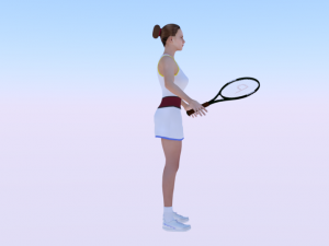 Woman Tennis Player 3D Модель
