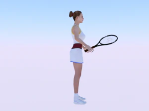 Woman Tennis Player 3D Model