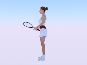 Woman Tennis Player 3D Модель