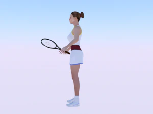 Woman Tennis Player 3D Model