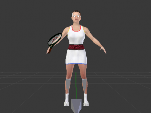 Woman Tennis Player 3D Модель