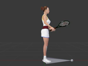 Woman Tennis Player 3D Model