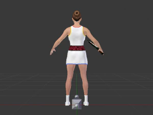 Woman Tennis Player 3D Model