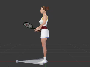 Woman Tennis Player 3D Model