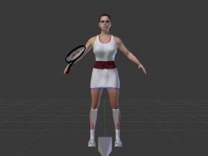 Woman Tennis Player 3D Модель