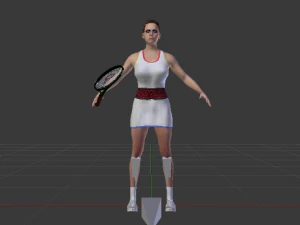 Woman Tennis Player 3D Model
