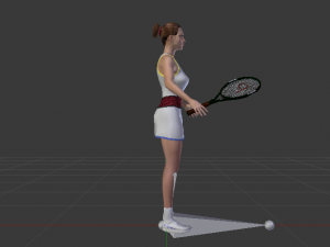 Woman Tennis Player 3D Модель