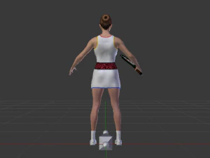 Woman Tennis Player 3D Model