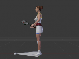 Woman Tennis Player 3D Модель