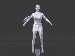 Woman Tennis Player 3D Model