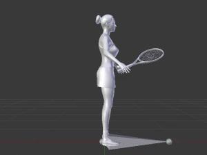 Woman Tennis Player 3D Model