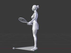 Woman Tennis Player 3D Model
