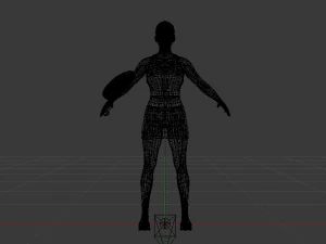 Woman Tennis Player 3D Model