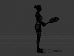 Woman Tennis Player 3D Модель