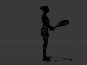 Woman Tennis Player 3D Model