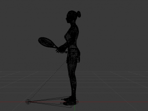 Woman Tennis Player 3D Модель