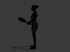 Woman Tennis Player 3D Model