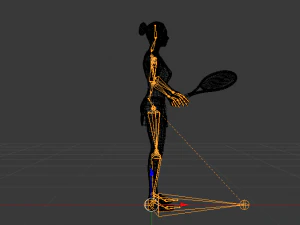 Woman Tennis Player 3D Model