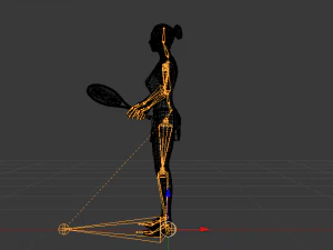 Woman Tennis Player 3D Model