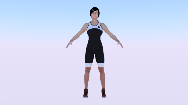 Woman Triathlete 3D Model .c4d .max .obj .3ds .fbx .stl .blend 