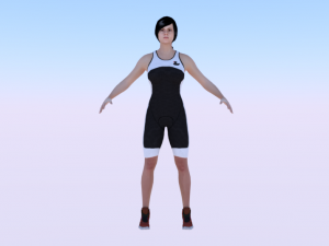 Woman Triathlete 3D Model