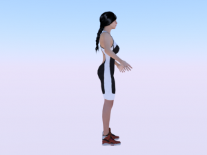 Woman Triathlete 3D Model