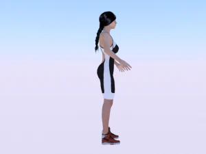 Woman Triathlete 3D Model