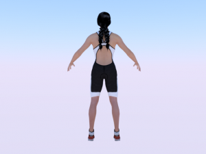 Woman Triathlete 3D Model