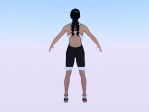 Woman Triathlete 3D Model
