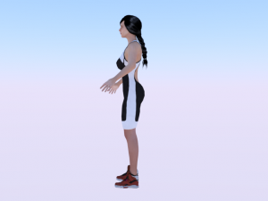 Woman Triathlete 3D Model
